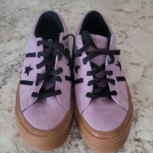 Purple Sneakers with Black Accents